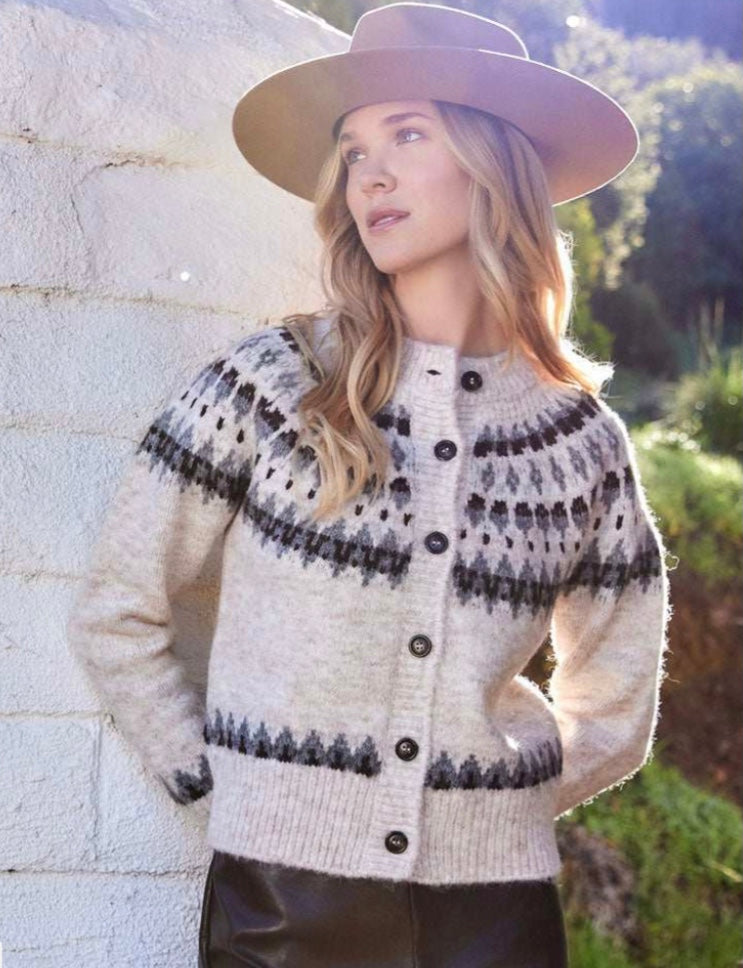 Riding Club Cardigan Sweater by Karen Kane