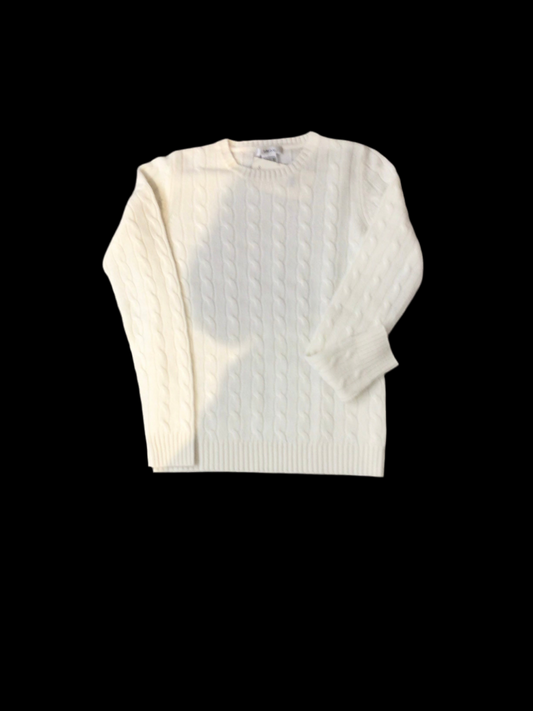 Cashmere Cable Sweater in Ivory