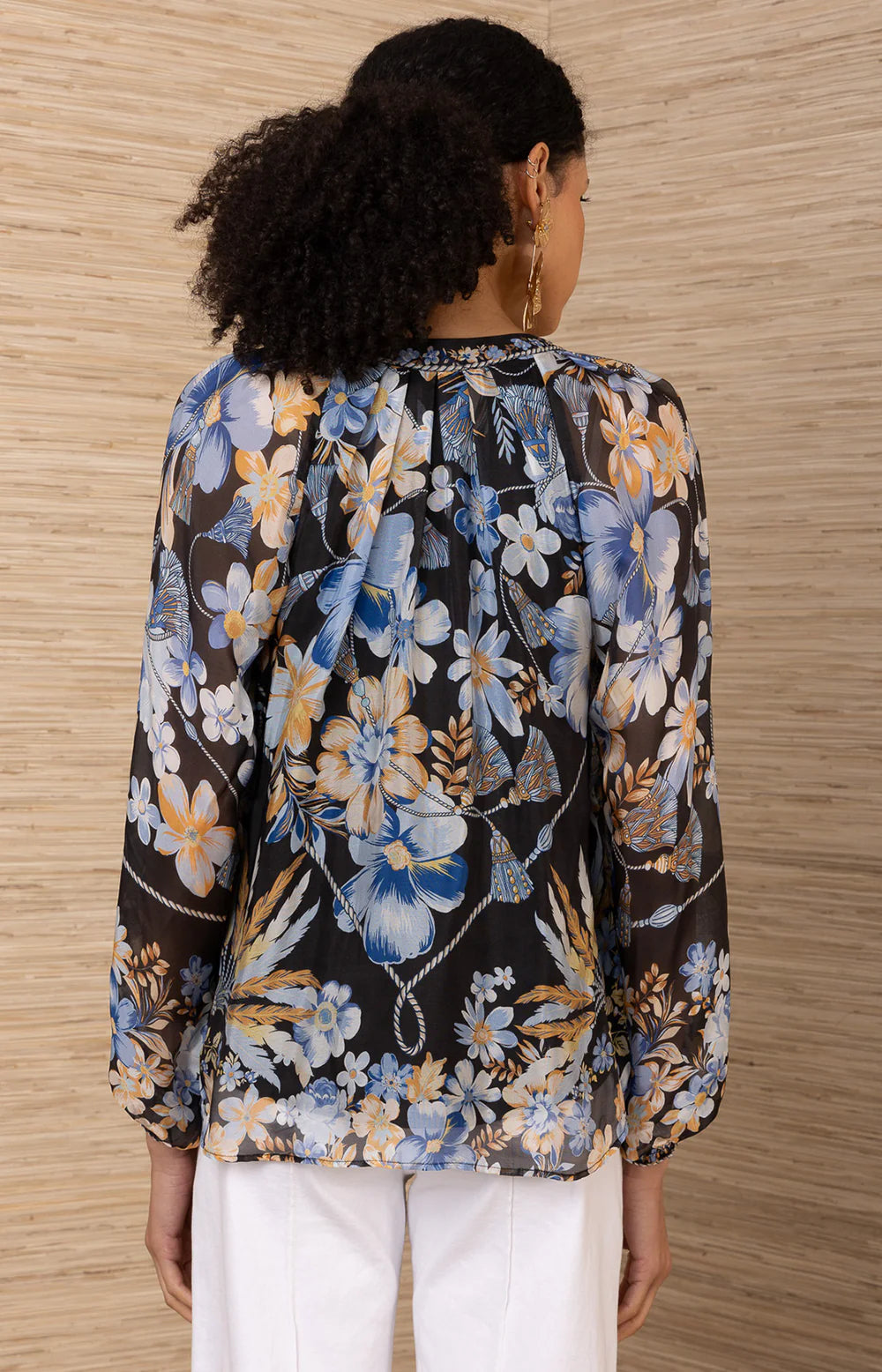 Sequoia V Neck top in Black by Hale Bob
