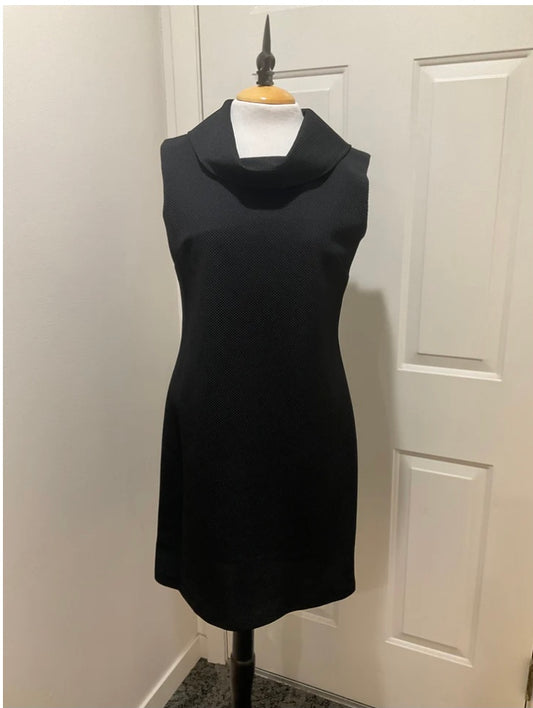 Kaia Cowl Neck Dress in Black by Peace of Cloth