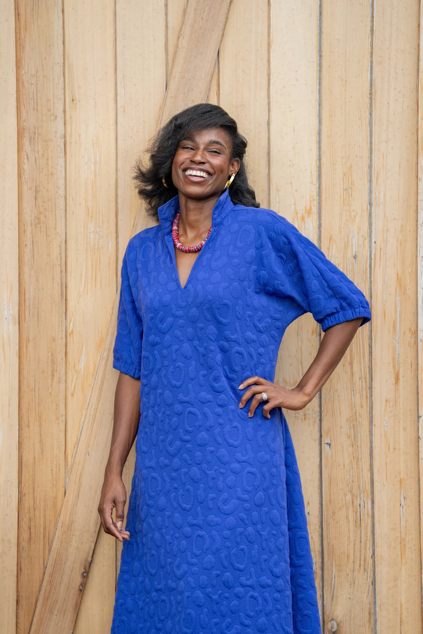 Poppy Maxi in Royal Blue Cheetah by Emily McCarthy