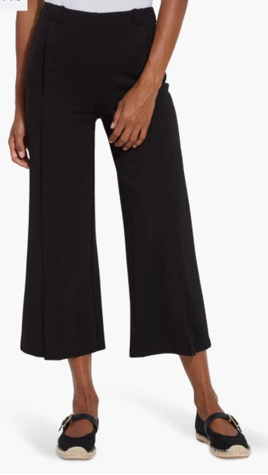 Kori Pleat Detail Cropped Pant in Black by Lysse