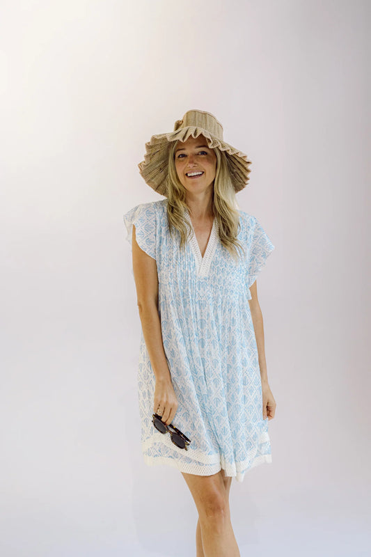 Eden Dress Carolina Block By Navy Bleu