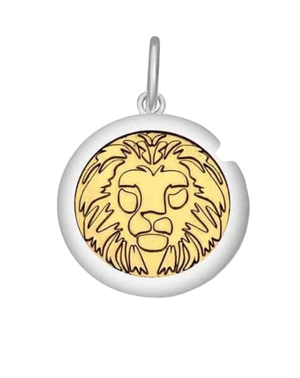 Medium Charm 27mm Pendant Lion Gold Center by Lola and Company