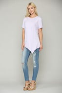 Kendall Modal Knit Crew Neck Top in Lavender by Joh