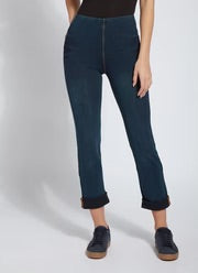 1450 Boyfriend Denim (26" Cuffed Inseam) in Indigo by Lysse