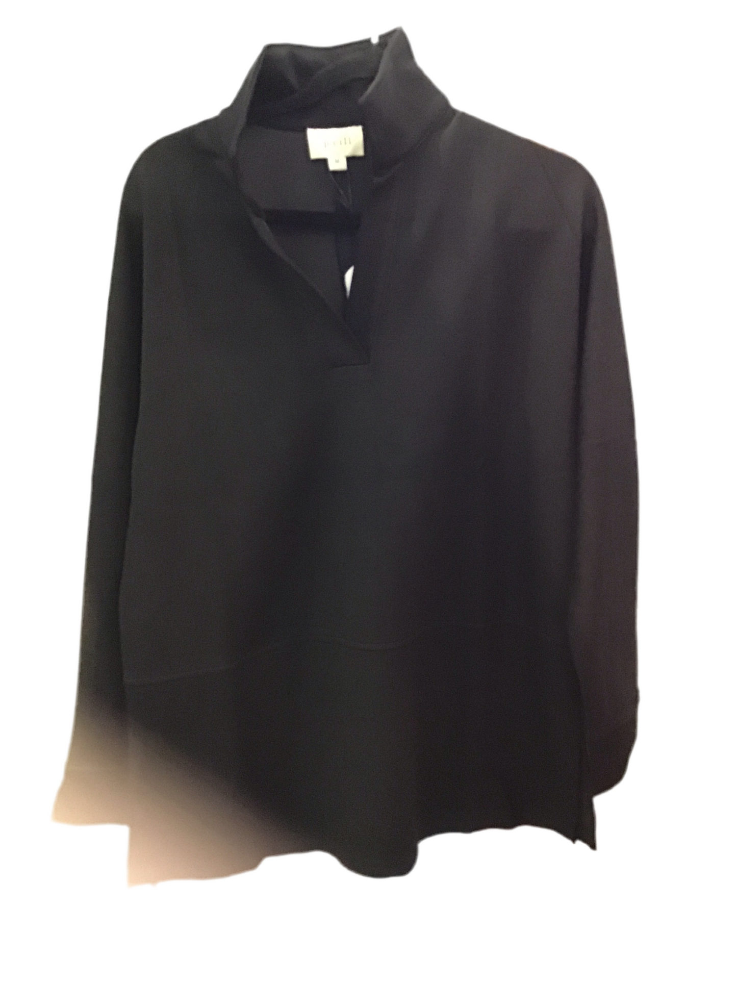 Butter Modal V Neck Long Sleeve (Harriet/10948) in Black by P Cill