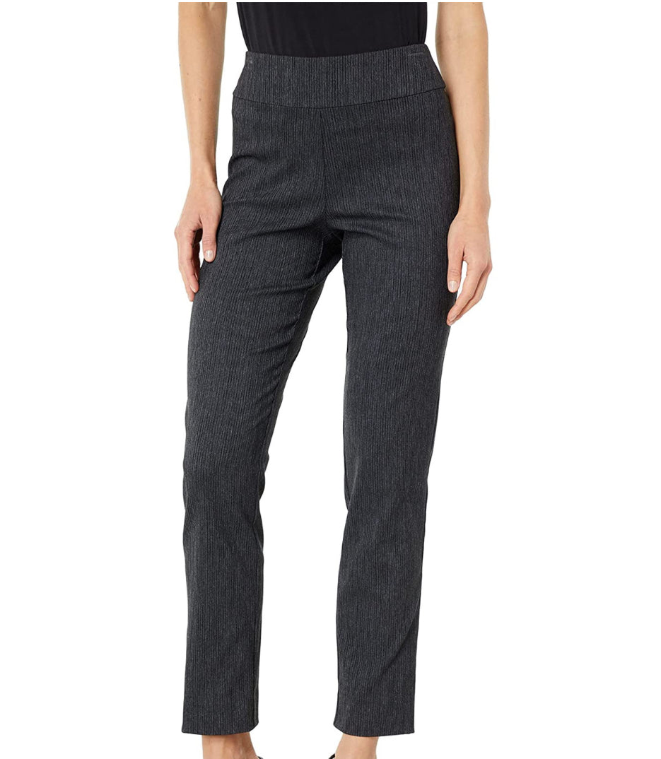 Pull On Ankle Pant in Black Ash by Krazy Larry P-507