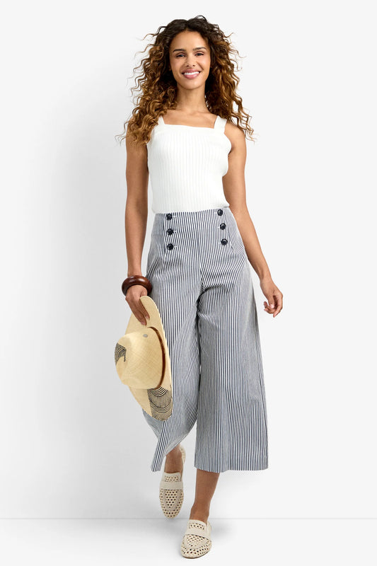 Saltie 2 Pant in Ink/Whitewash by Trina Turk