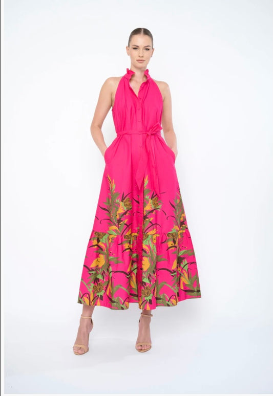 Fawn Dress in Pink Safari Sunset by Flora Bea