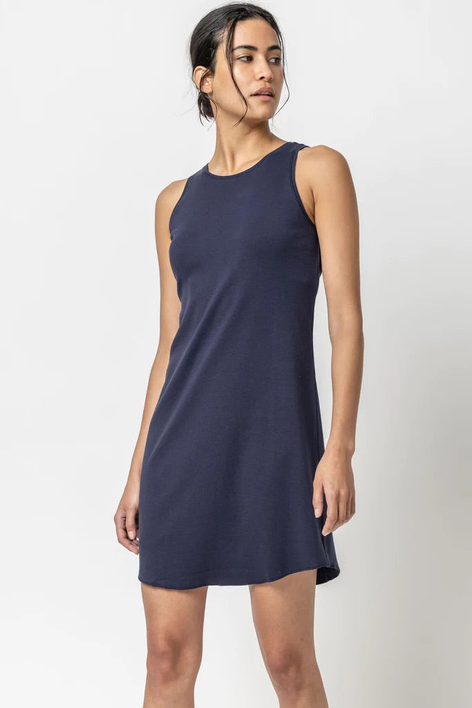 High Neck Dress in Navy by LillaP