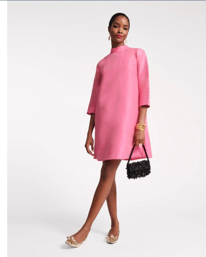 Diplomat Mini Dress in  Pink by Frances Valentine