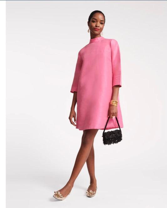 Diplomat Mini Dress in  Pink by Frances Valentine
