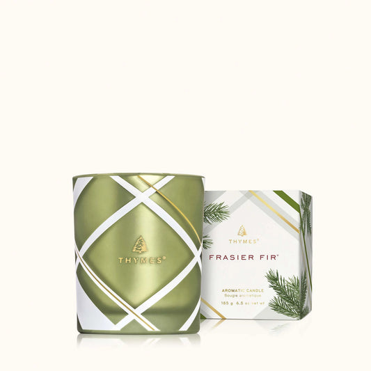 Frasier Fir Frosted Plaid 6.5 oz Poured Candle by Thymes