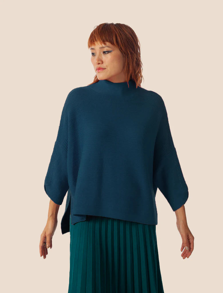 Boho Sweater in Dark Teal  by Boho