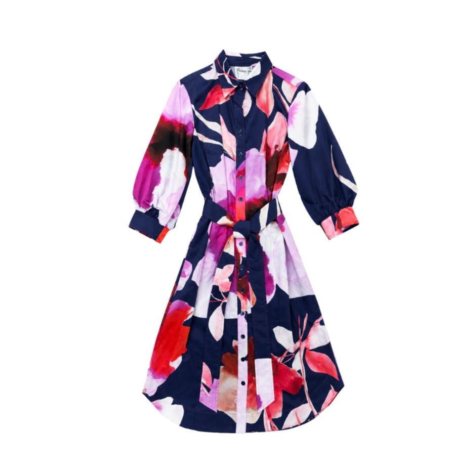 Midi Clementine Dress in Flower Bomb by Finley