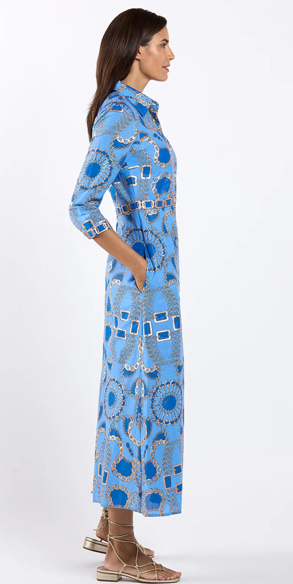 Minna Heritage Chain Dress in Peri by Jude Connally