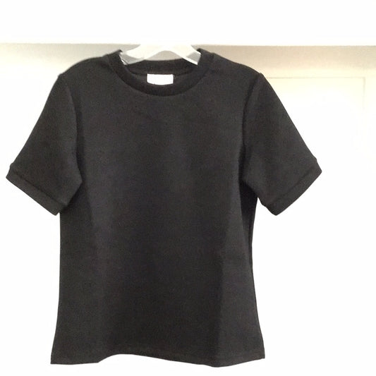 Layering Crew Neck Top in Black by P Cill