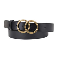 Double Circle Buckle Belt in Black by Most Wanted, Inc