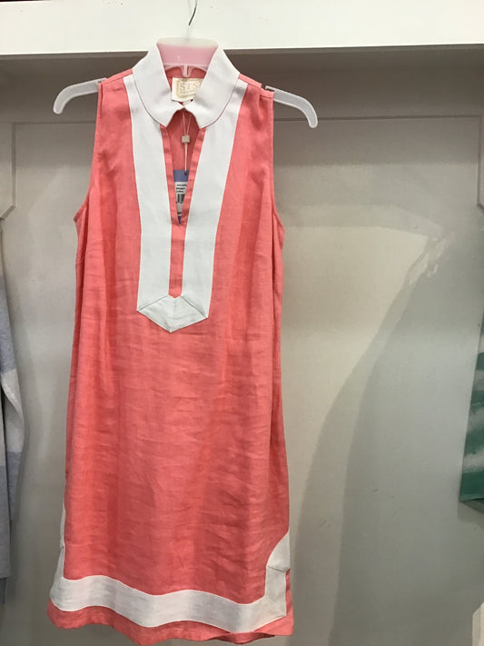 White Yolk Dress in Coral by Sail to Sable