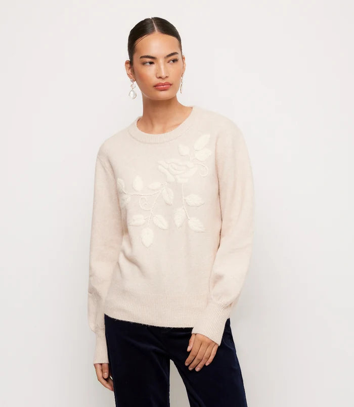 Embroidered Sweater in Gilded Forest by Just Darviny