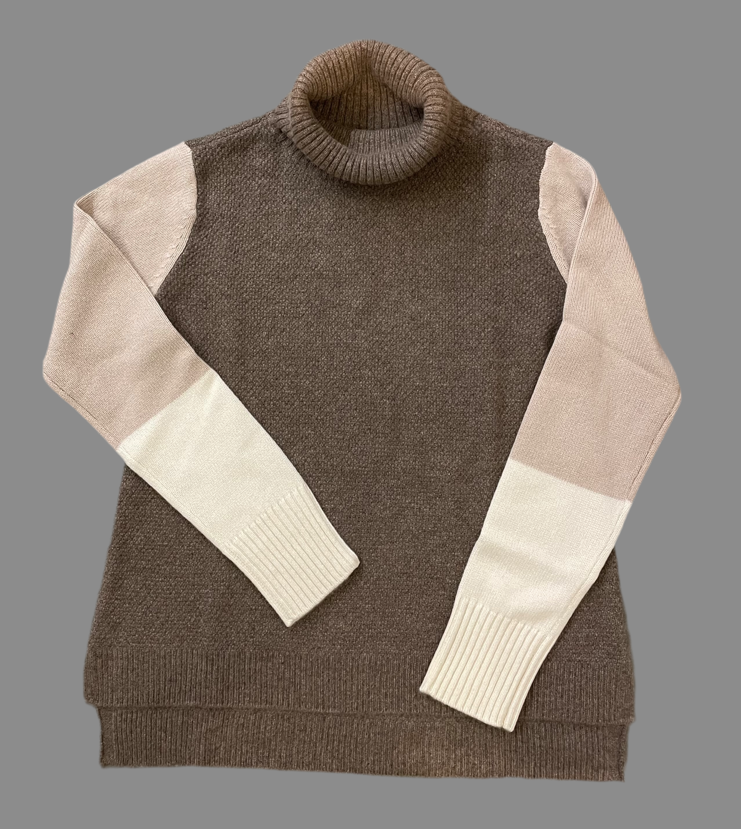 Bark Color Block Turtleneck by Poshabilities