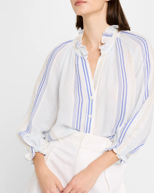 Fiona Shirt in Voile Stripe by Finley