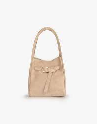 Hollace Mini Tote Faux Suede Buckle in Foundation by Remi/Reid
