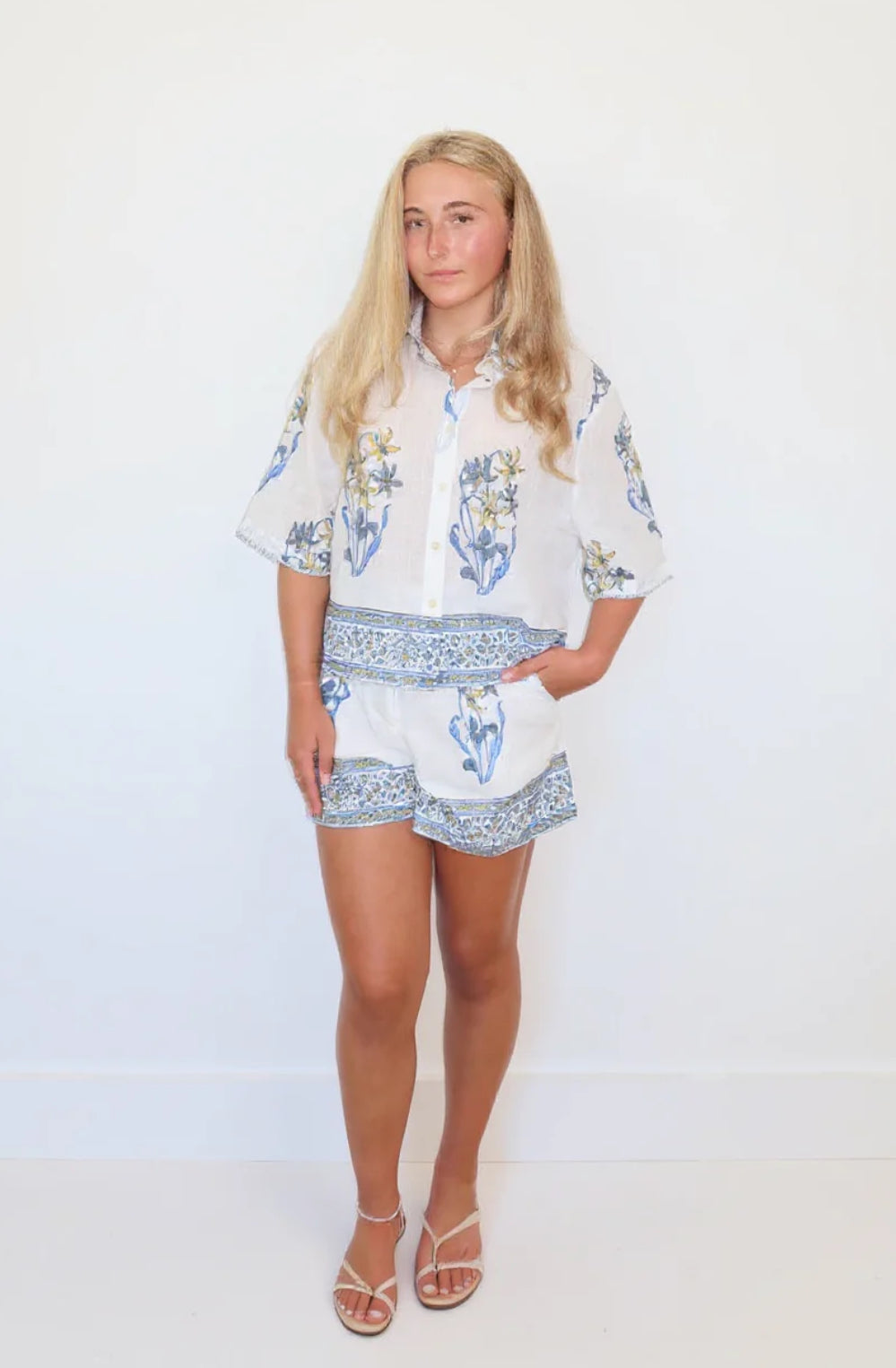 Vita Shirt in Blue Lily by Nibi Montauk