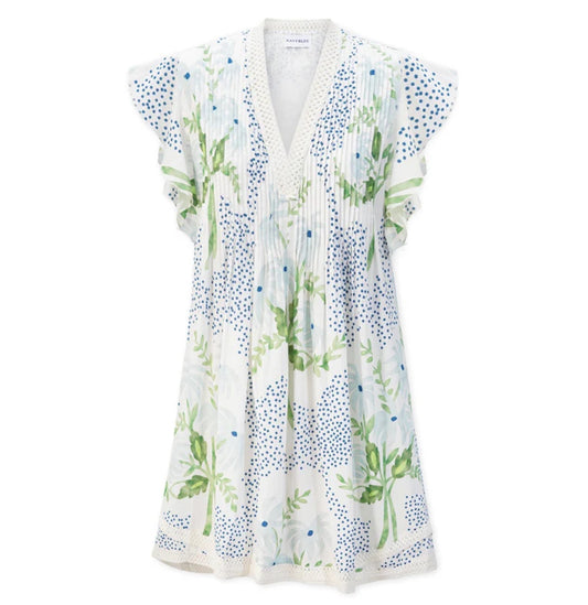 Eden Dress in Blue Dot Bloom by Navy Bleu