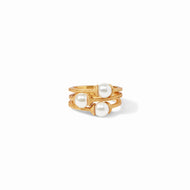 Calypso Trio Ring in Gold Pearl by Julie Vos