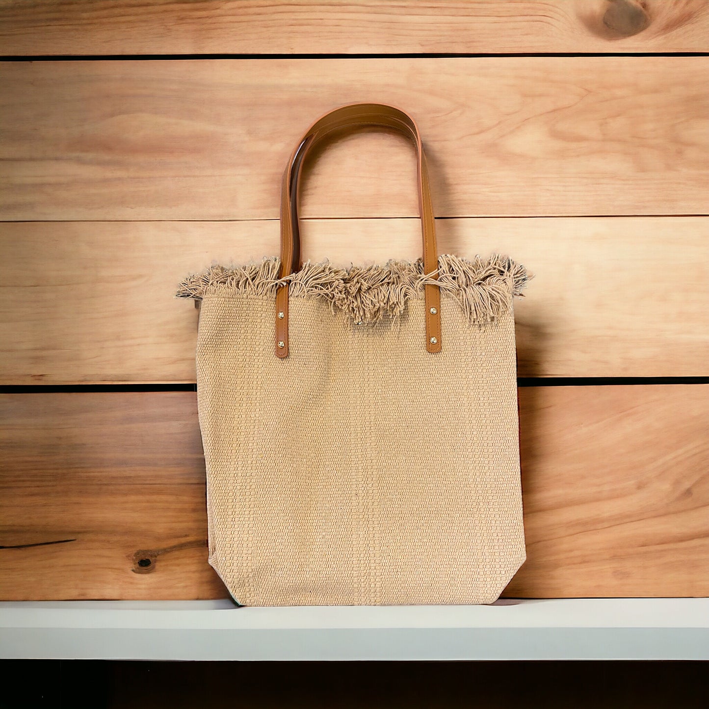 Beige Tote Bag by b and c bags