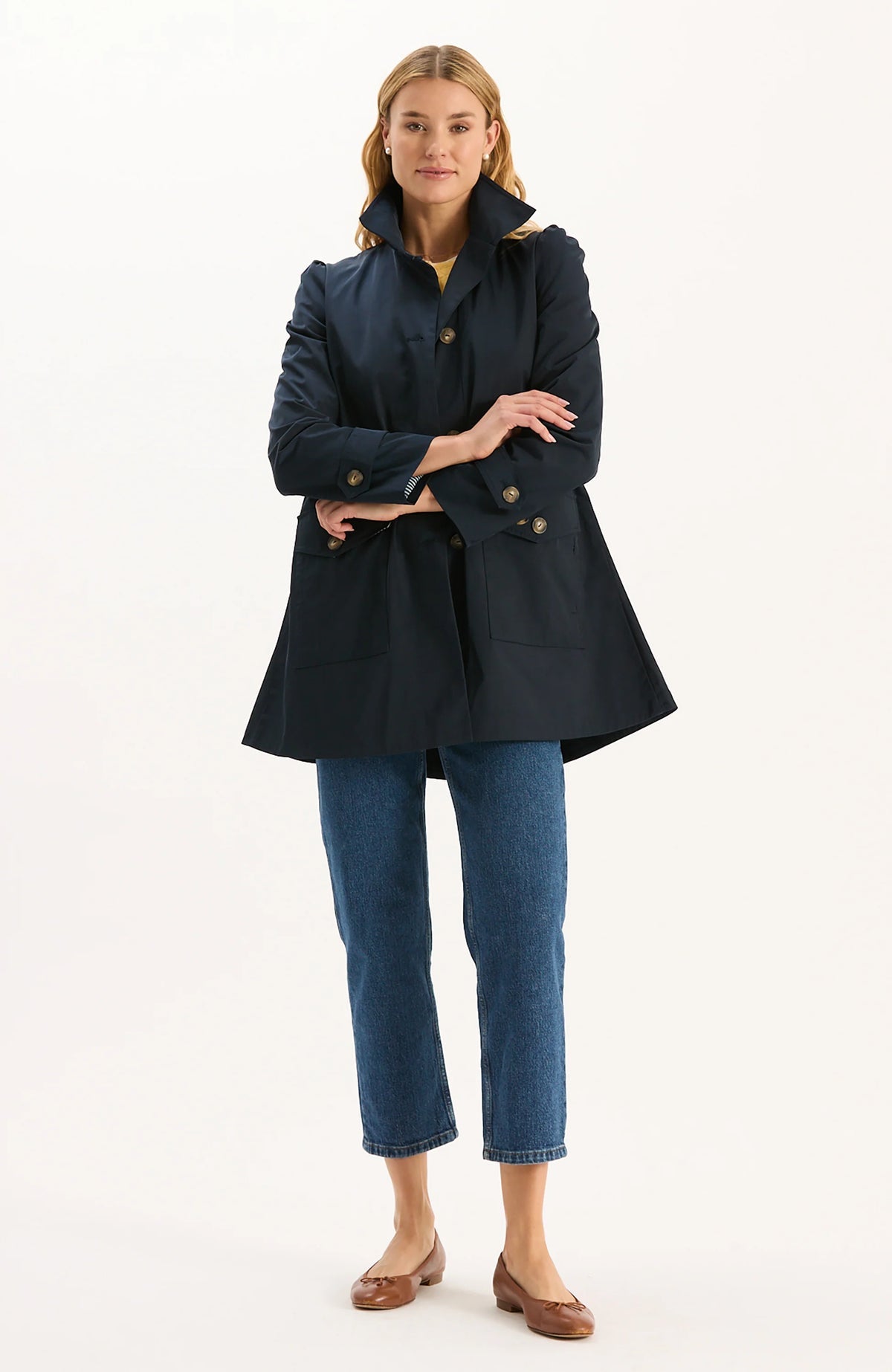 Sutton Trench Coat in Midnight Navy by Tyler Böe