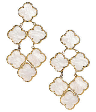 Camilia Mother of Pearl Clover Earring