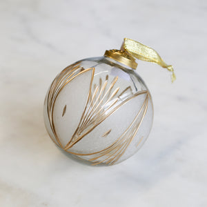 Aberdeen Glass Ornament Clear/Gold by Royal Standard