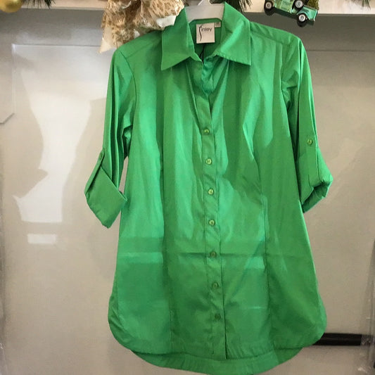 Joey Roll Up Sleeve Shirt in Green by Finley