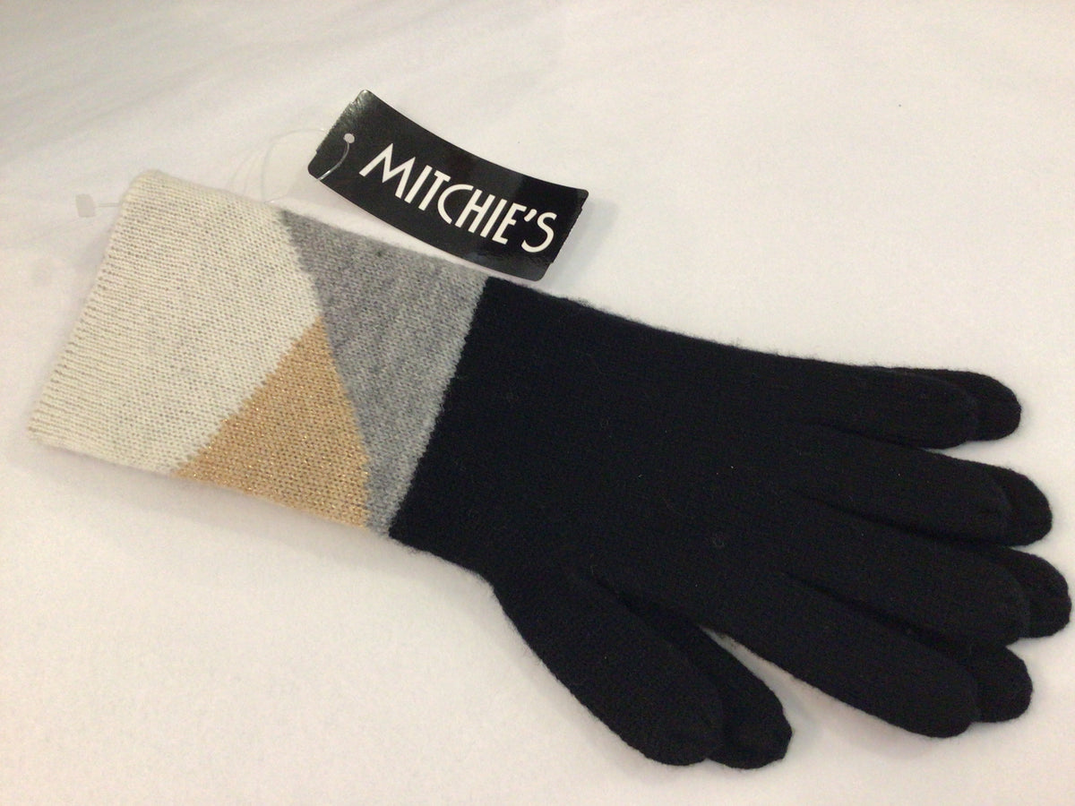 Mix Abstract Colorblock Knit Gloves by Mitchie’s Matchings