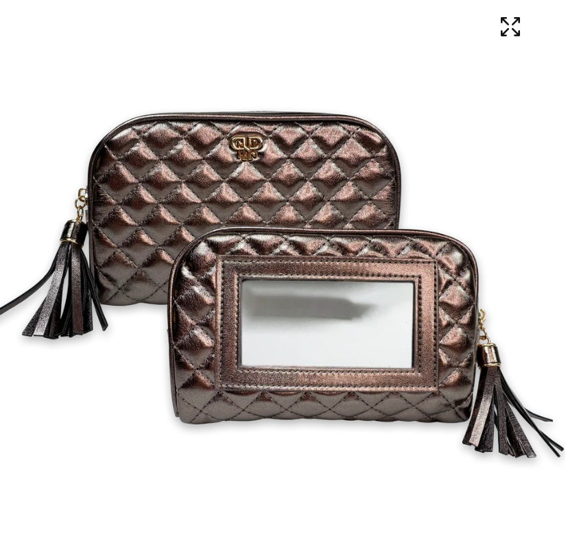 Glam Make Up Case in Bronze by Pursen
