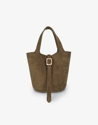Joya Bucket Mini Faux Suede Olive by Remi/Reid
