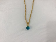 Manhattan Gemstone Pendant Necklace in Electric Blue by Dean Davidson