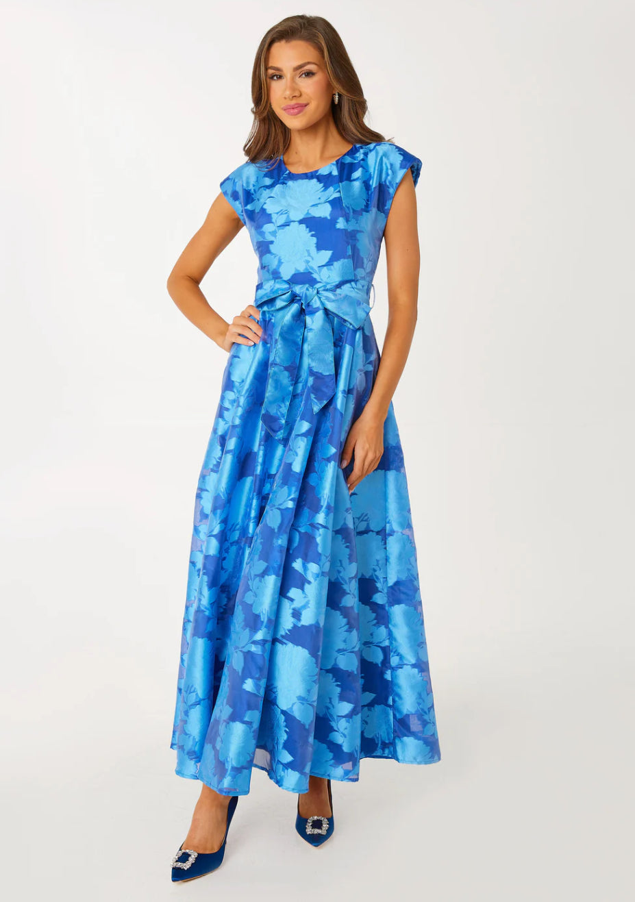 Olivia Gown in Blue Tea Rose Organza by Abby Glass