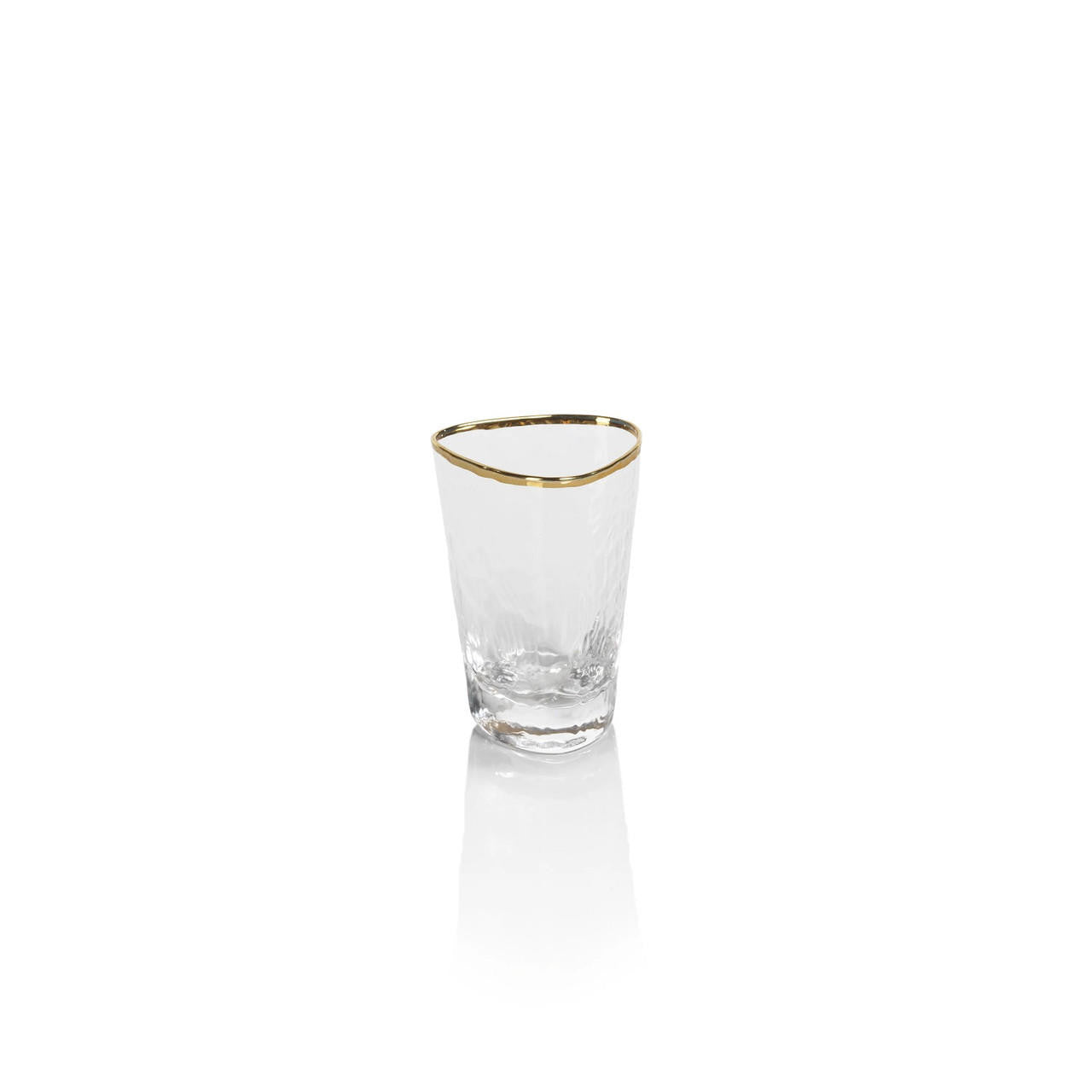 Aperitivo Triangular Shot Glass with Gold Rim by Zodax