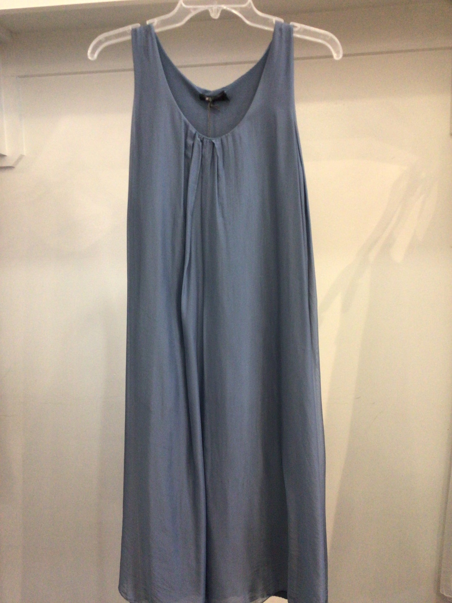 Ladies Woven Sleeveless Dress in Jeans by M Made in Italy