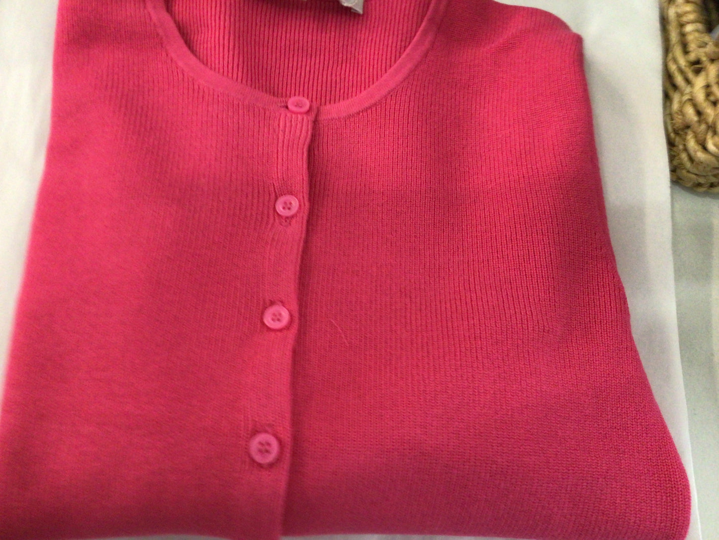 Transcontinental Cardigan in Magenta Milano by Trina Turk