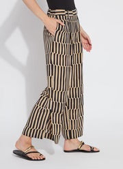 Santana Pleated Trouser in Breezy Stripe by Lysse