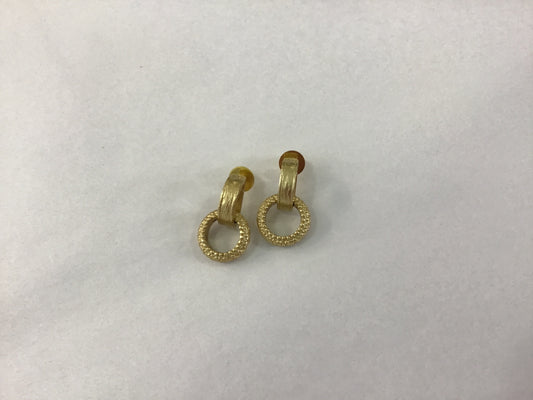 Gold Circle Drop Earrings by Poshabilities