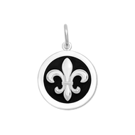 Fleur De Lis Pendant in Black by Lola Medium