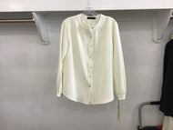 Band Collar Shirt in Ivory by Estelle and Finn