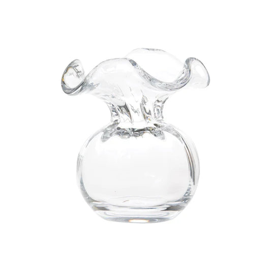 Hibiscus Glass Clear Bud Vase by Vietri