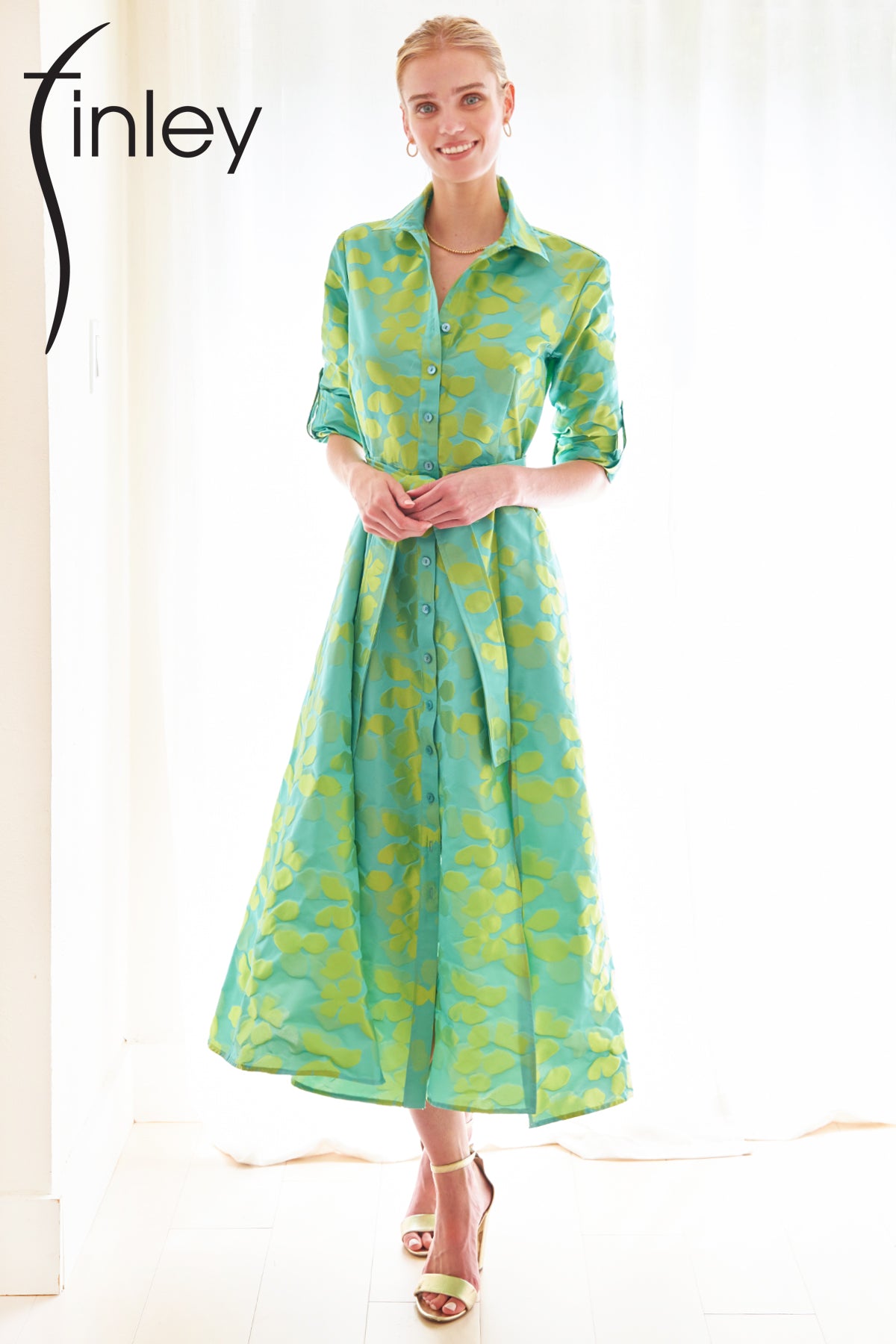 Laine Dress LilyPad Jaquard by Finley